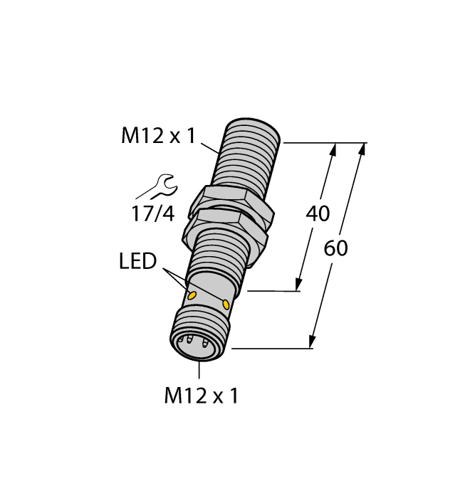 Turck. Индуктивный датчикс селективными характеристиками - BI2,5FE-EM12FE-AP6X-H1141 - 1615011
