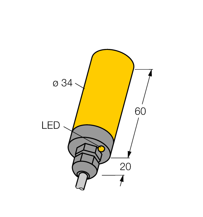 Turck. Индуктивный датчик - NI20-K34-VP4X - 1565602