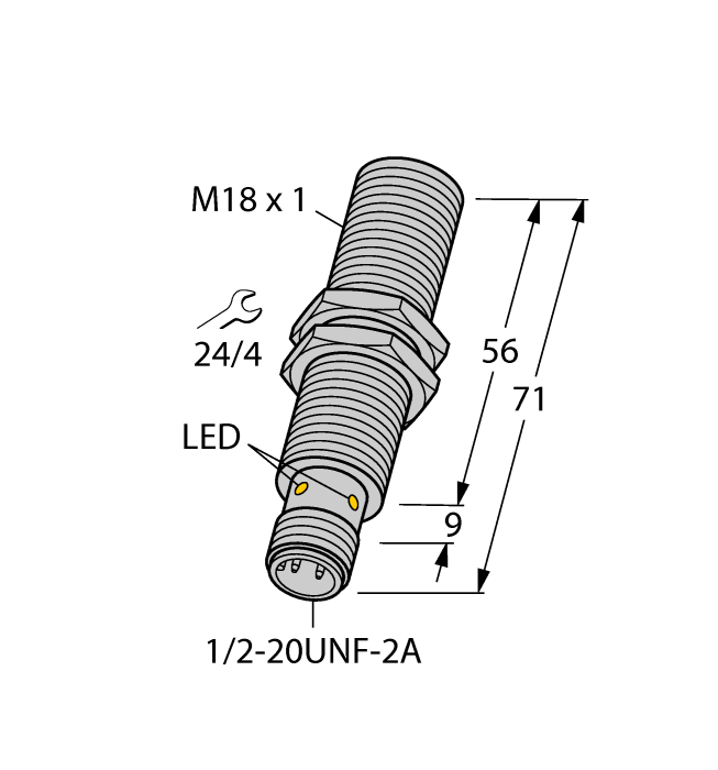 Turck. Индуктивный датчик - BI5U-G18-ADZ30X2-B3331 - 4281213