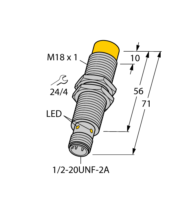 Turck. Индуктивный датчик - NI12U-G18-ADZ30X2-B3331 - 4281413