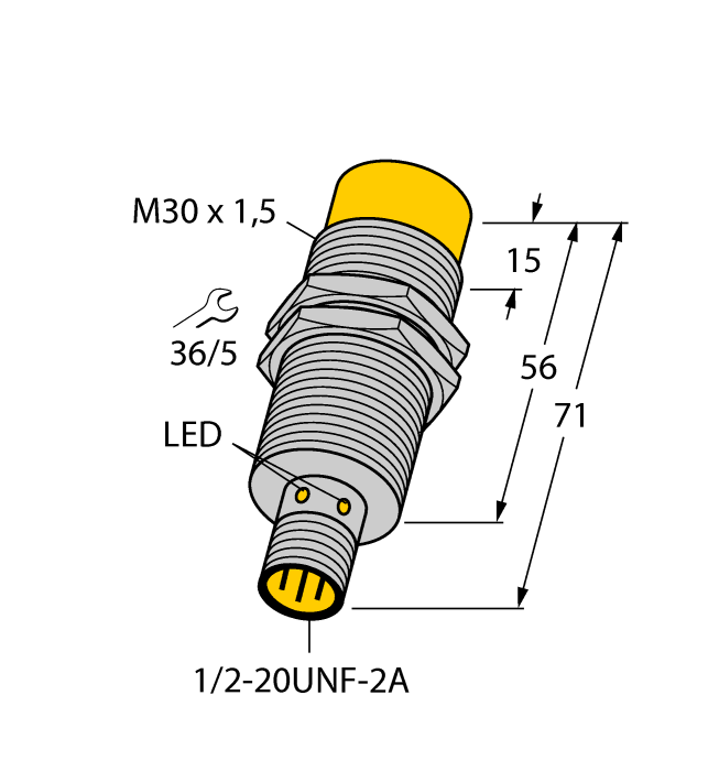 Turck. Индуктивный датчик - NI20U-G30-ADZ30X2-B3131 - 4281813