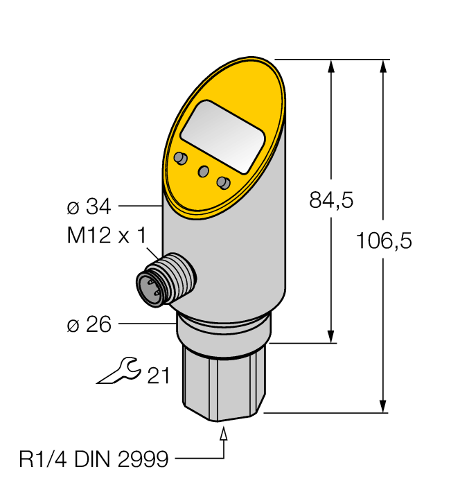 Turck. Pressure sensorс токовым и транзисторным pnp/npn дискретным выходом - PS400R-311-LUUPN8X-H1141 - 6833604