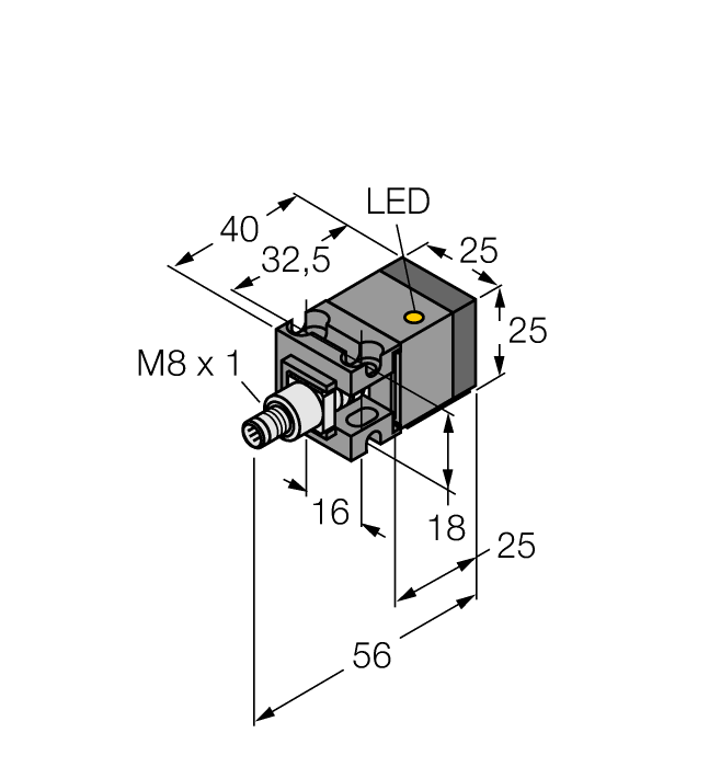 Turck. Индуктивный датчик - BI10U-CA25-AP6X2-V1131 - 1625632