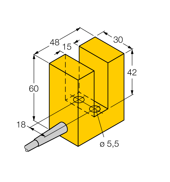 Turck. Индуктивный датчикщелевой тип - SI15-K30-AZ3 - 13069