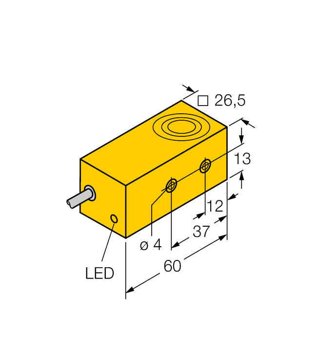 Turck. Индуктивный датчикнечувствителен к внешним магнитным полям - BI10S-Q26-AD4X/S34 - 44702