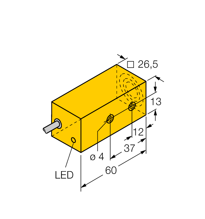 Turck. Индуктивный датчикнечувствителен к внешним магнитным полям - BI10F-Q26-AD4X/S34 - 44700