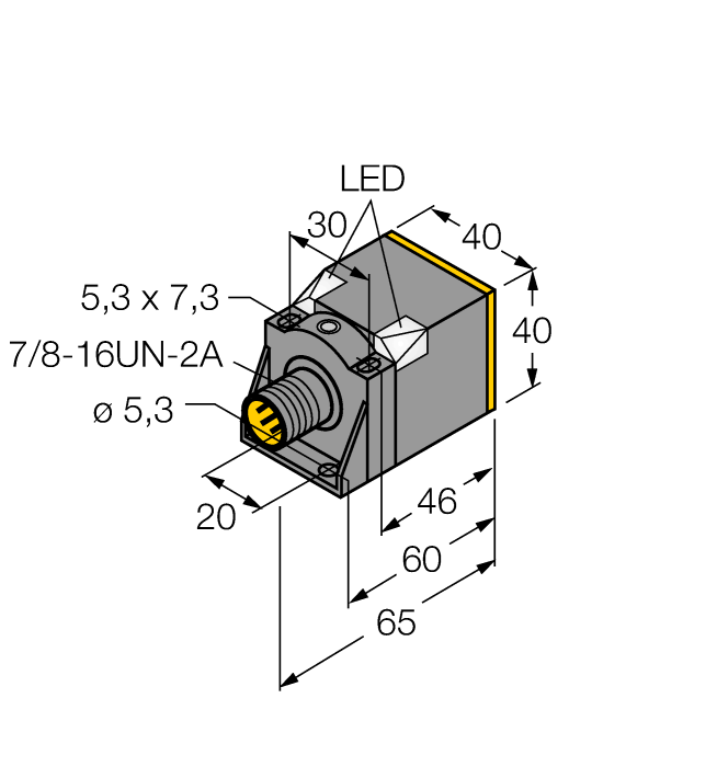 Turck. Индуктивный датчикс увеличенной дистанцией срабатывания - NI35U-CK40-ADZ30X2-B1131 - 4280410