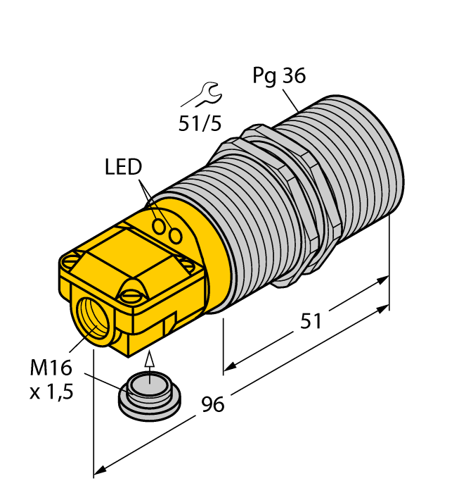 Turck. Индуктивный датчик - BI25-G47SR-FZ3X2 - 13427