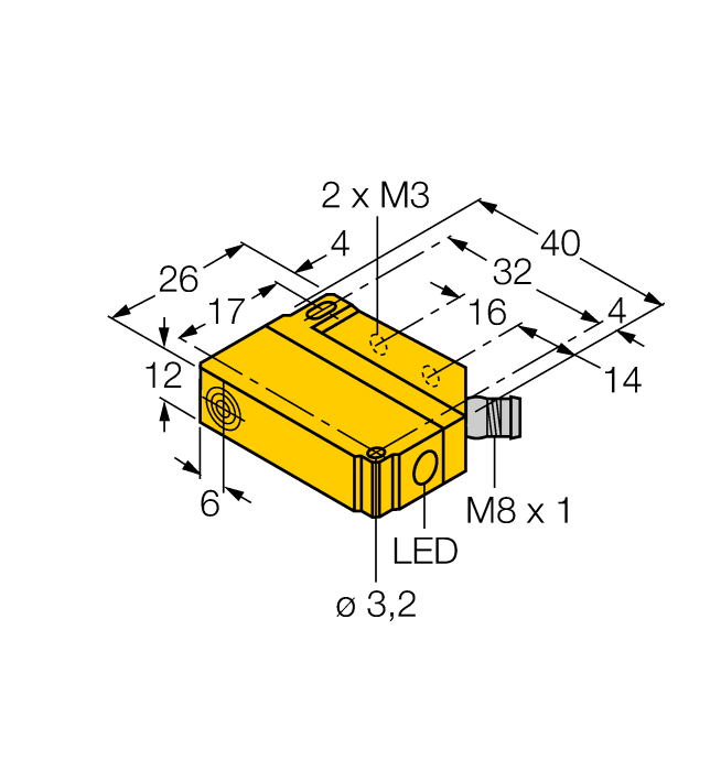 Turck. Индуктивный датчик - BI5U-Q12-AN6X2-V1131 - 1635525