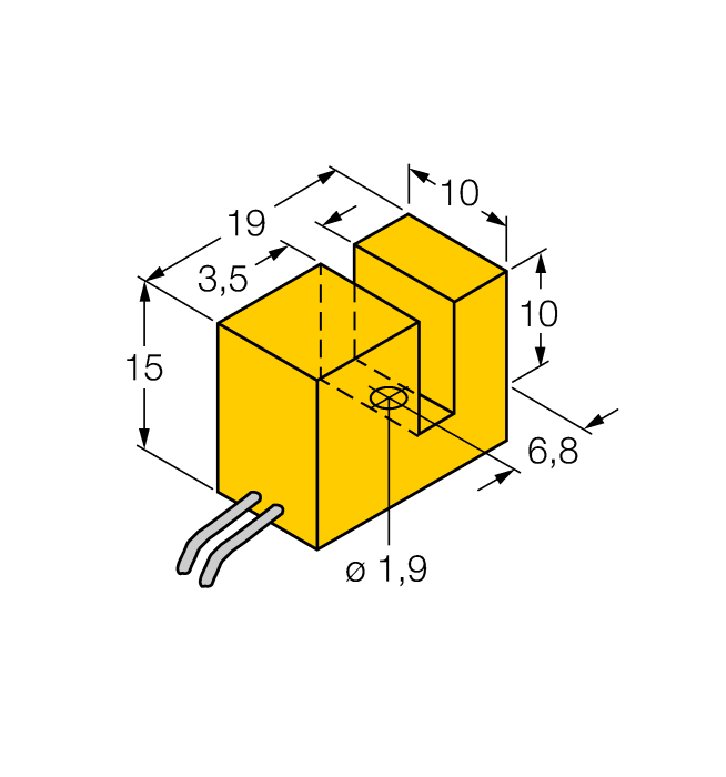 Turck. Индуктивный датчикщелевой тип - SI3,5-K10-Y1 - 10090