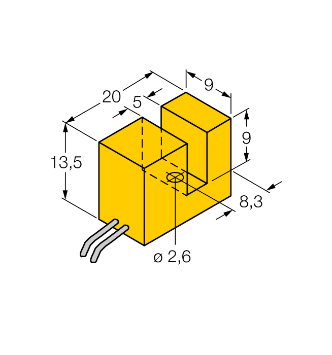 Turck. Индуктивный датчикщелевой тип - SI5-K09-Y1 - 10075