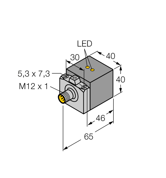 Turck. Индуктивный датчик - BI20U-CA40-AP6X2-H1141 - 1627200