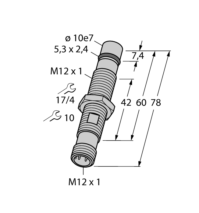 Turck. Индуктивный датчикдля высокого давления - BID1,5-G120-AP6-H1141 - 1682000