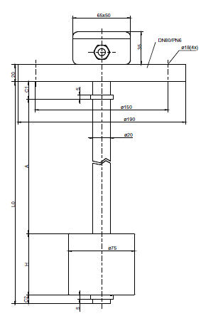 Датчик уровня с магнитным поплавком для жидкостей для бака IP65 XM, XT-800E-PVDF WEKA