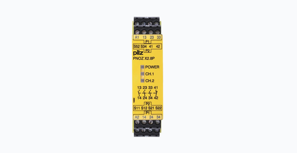 Pilz PNOZ X2.8P: Компактное защитное реле для промышленной автоматизации
